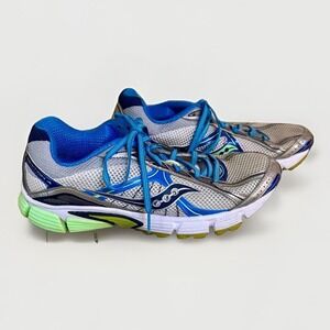 Saucony‎ Womens Ignition 4 15169-2 White Blue/Grn Running Shoes Sneakers Size 10